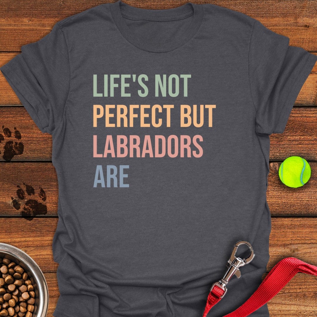 Life Is Not Perfect Labrador T-Shirt Funny Dog Apparel Presents For Dog Owners