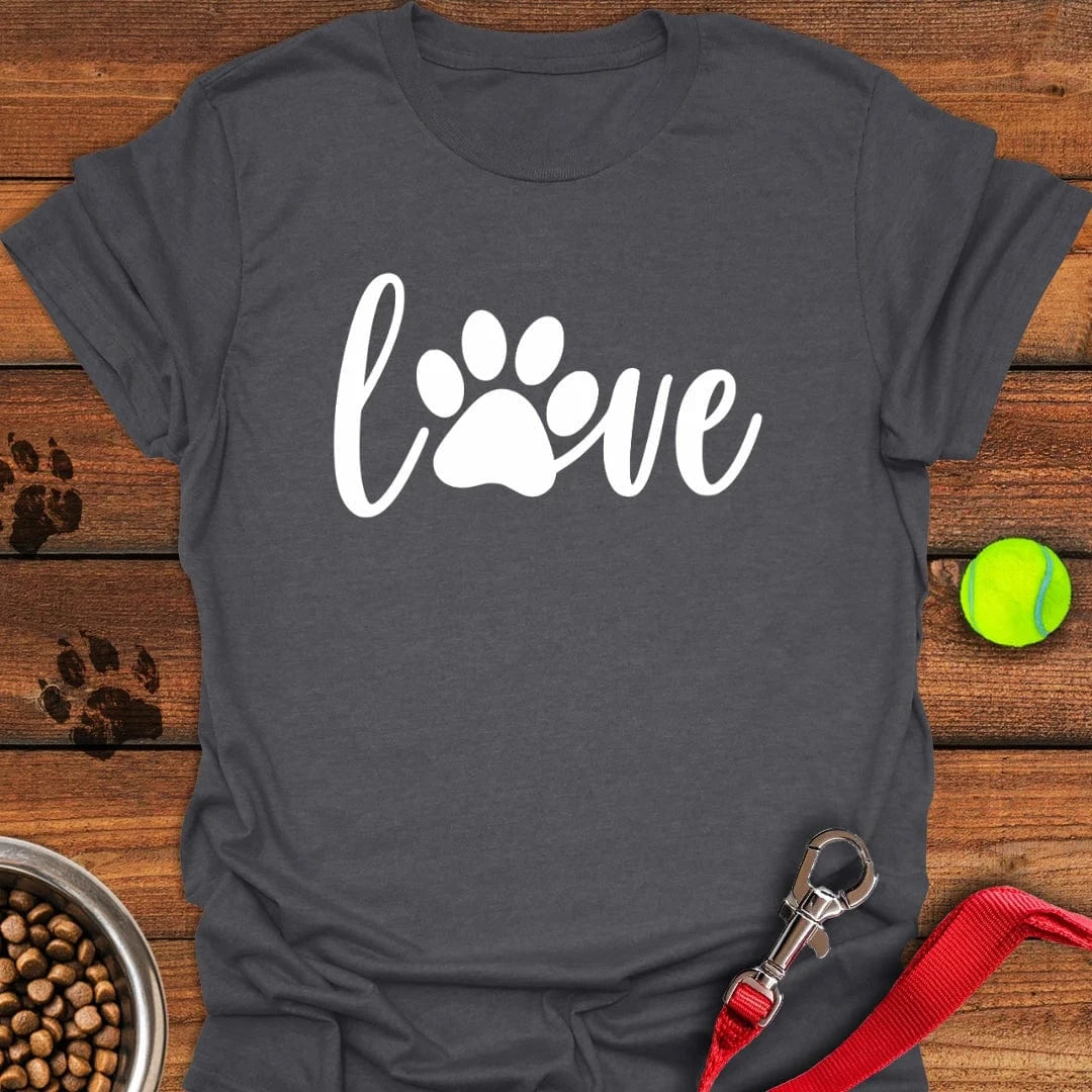 Love Dog Paw T-Shirt Sleepy Dog Clothing Mothers Day Present Ideas