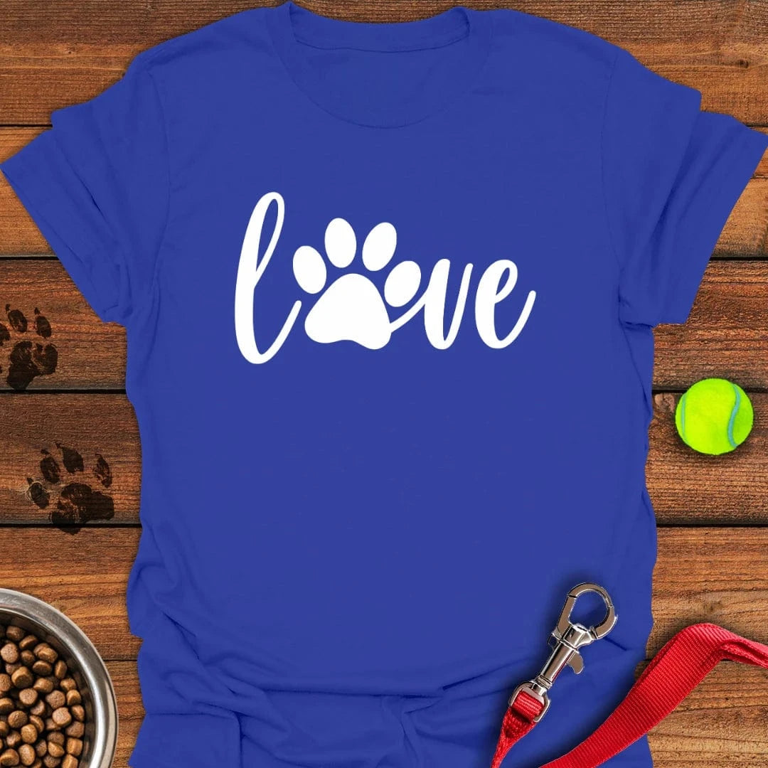 Love Dog Paw T-Shirt Sleepy Dog Clothing Mothers Day Present Ideas