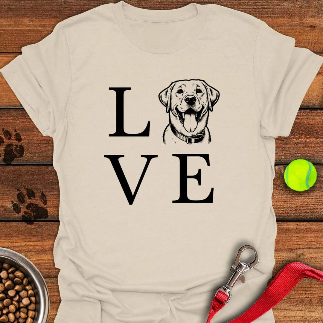 Love Labrador T-Shirt Playful Dog Apparel Father's Day Gifts