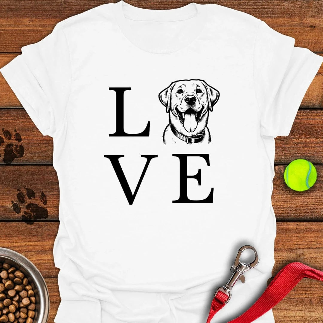Love Labrador T-Shirt Playful Dog Apparel Father's Day Gifts