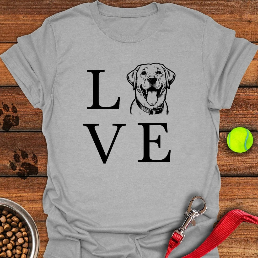 Love Labrador T-Shirt Playful Dog Apparel Father's Day Gifts