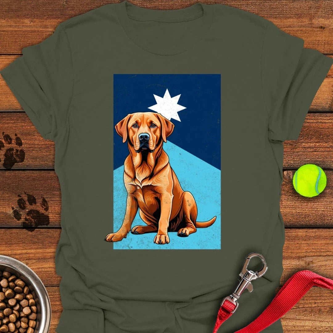 Minnesota Fox Red Labrador Flag T-Shirt Fluffy Dog Apparel Great Gifts For Dad