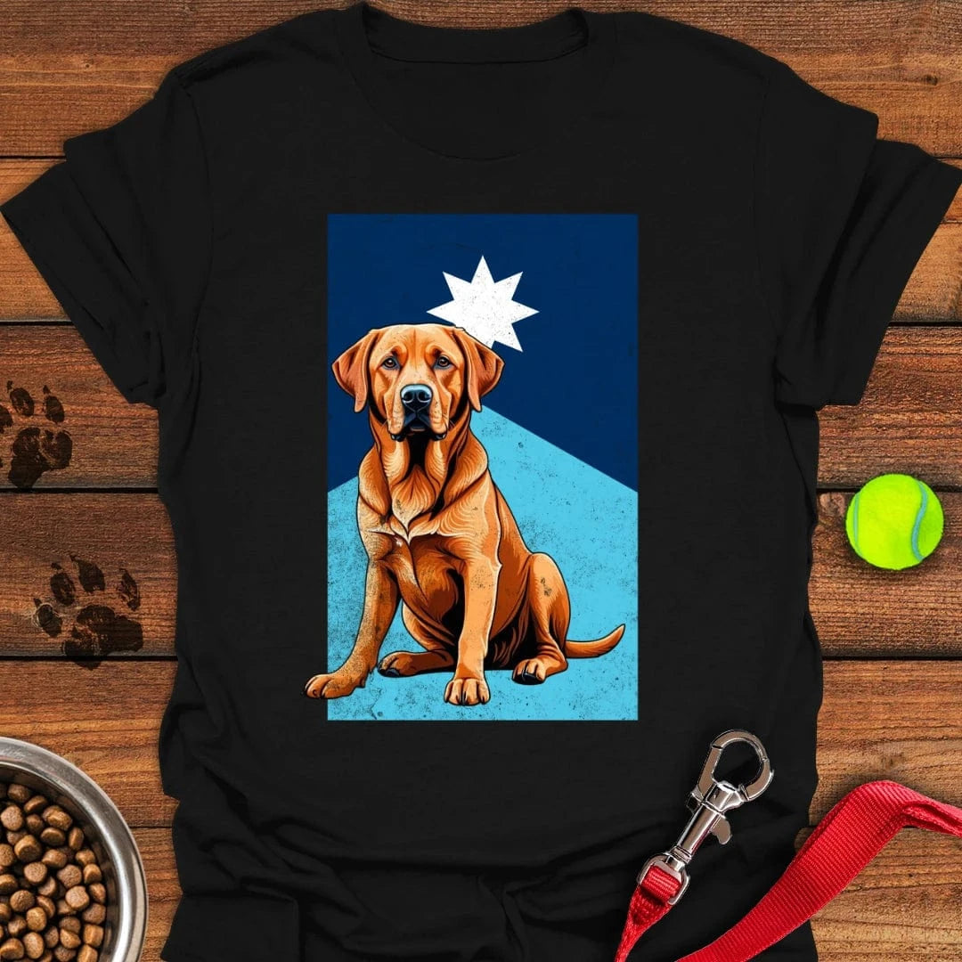 Minnesota Fox Red Labrador Flag T-Shirt Fluffy Dog Apparel Great Gifts For Dad