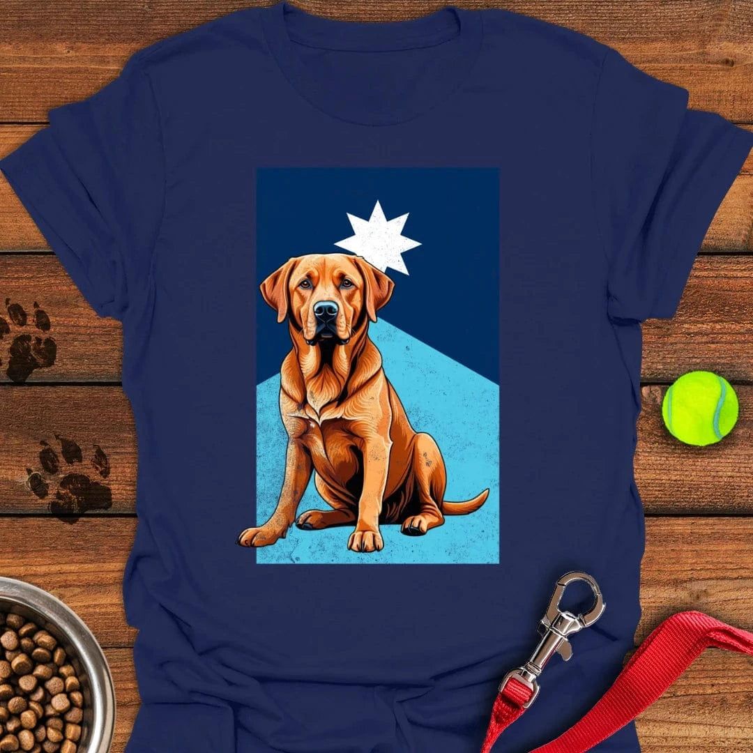 Minnesota Fox Red Labrador Flag T-Shirt Fluffy Dog Apparel Great Gifts For Dad