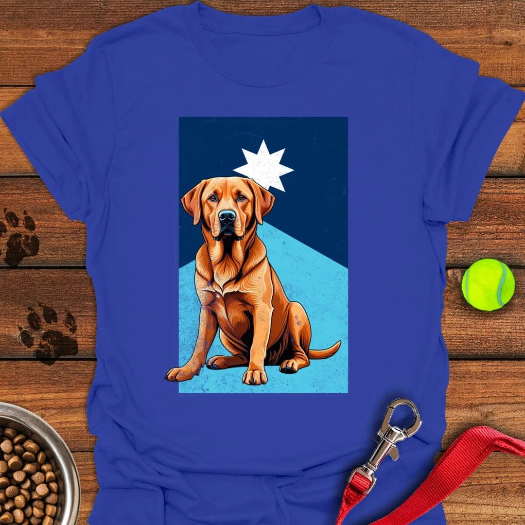 Minnesota Fox Red Labrador Flag T-Shirt Fluffy Dog Apparel Great Gifts For Dad