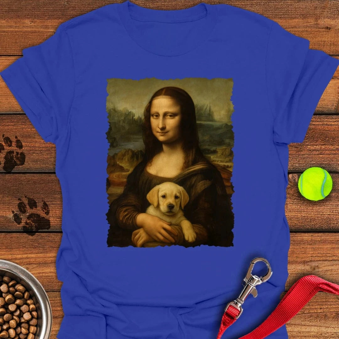 Mona Lisa Lab Puppy T-Shirt Shy Dog Clothes Mothers Day Gift Ideas Last Minute