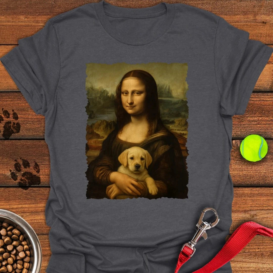 Mona Lisa Lab Puppy T-Shirt Shy Dog Clothes Mothers Day Gift Ideas Last Minute