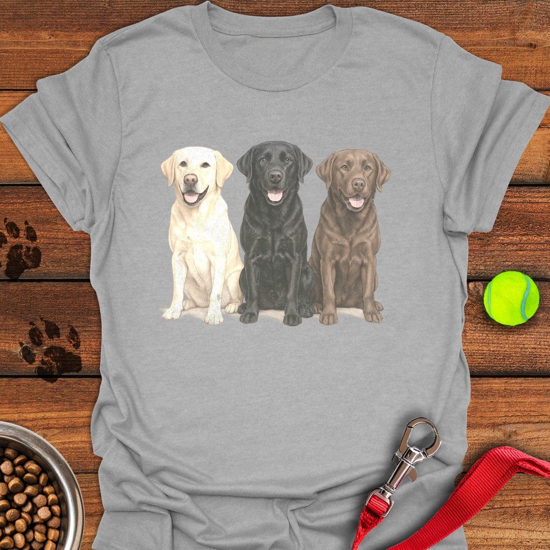 Multi-color Labs Faded T-Shirt Stylish Dog Clothes Father's Day Gifts For Grandpa