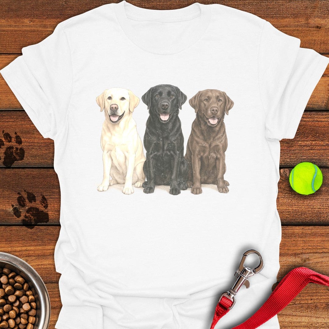 Multi-color Labs Faded T-Shirt Stylish Dog Clothes Father's Day Gifts For Grandpa