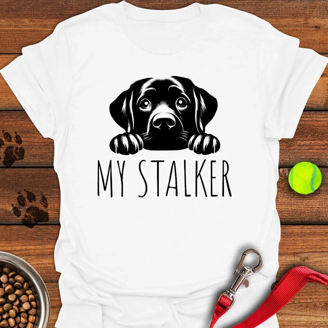 My Stalker Labrador T-Shirt Cool Dog Apparel Cool Gifts For Dad