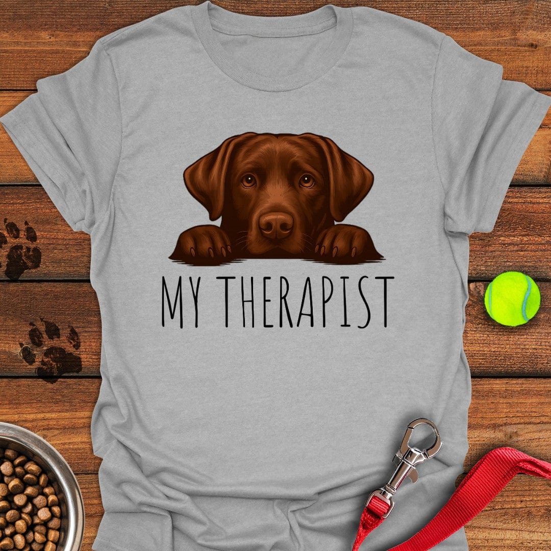 My Therapist Chocolate Lab T-Shirt Lovely Dog Clothes Best Presents For Dog Owners