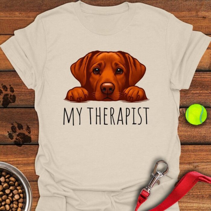 My Therapist Fox Red Lab T-Shirt Dog Mom Funny Shirt Labrador Retriever Gifts For Dog Lovers