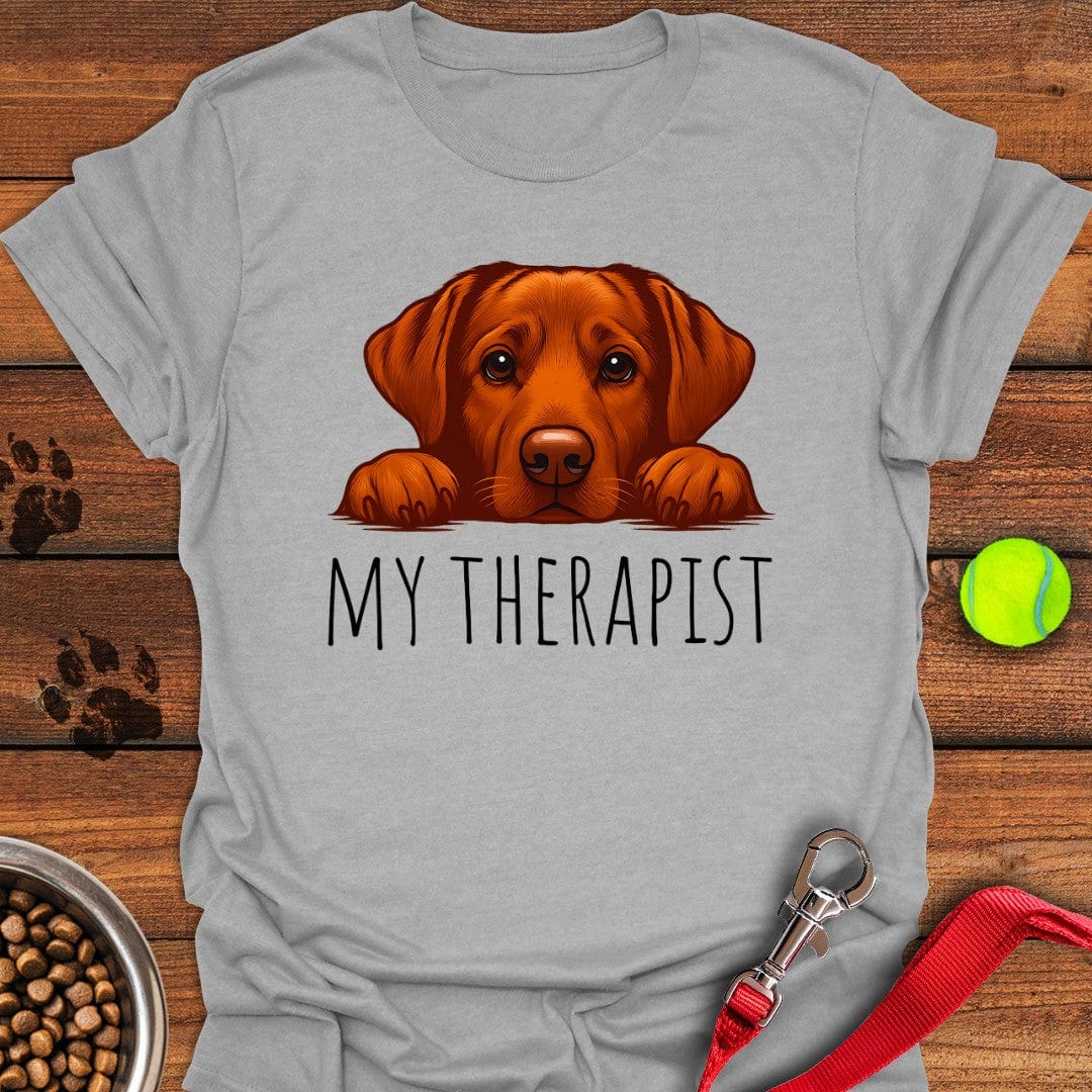 My Therapist Fox Red Lab T-Shirt Sweet Dog Apparel Good Gifts For Dog Lovers