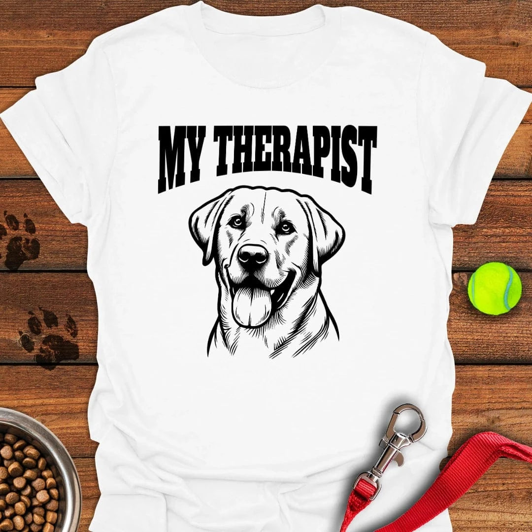 My Therapist Labrador T-Shirt Adorable Dog Apparel Unique Dog Presents