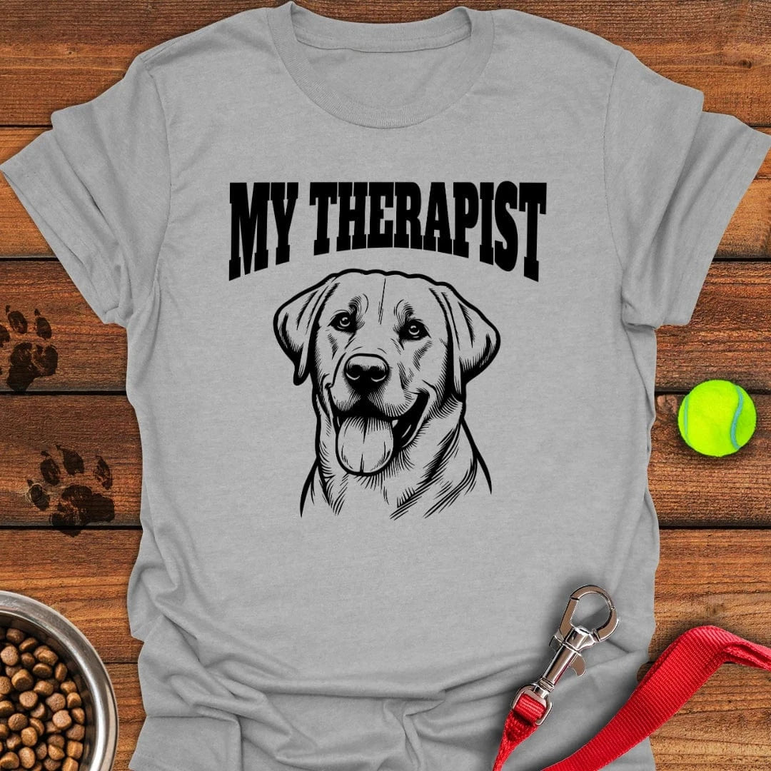 My Therapist Labrador T-Shirt Adorable Dog Apparel Unique Dog Presents