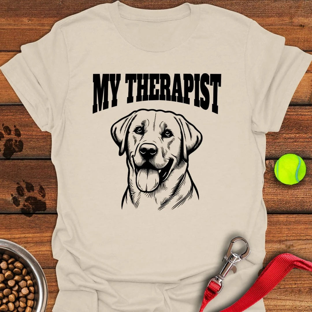 My Therapist Labrador T-Shirt Adorable Dog Apparel Unique Dog Presents