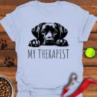 My Therapist Labrador T-Shirt Funny Dog Mom Shirt Labrador Gifts For Dog Lovers