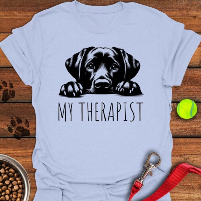 My Therapist Labrador T-Shirt Funny Dog Mom Shirt Labrador Gifts For Dog Lovers