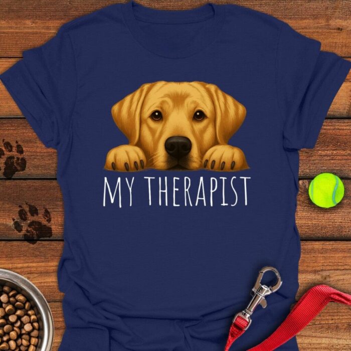 My Therapist Yellow Lab T-Shirt Dog Mom Funny Shirt Gifts For Yellow Lab Lovers