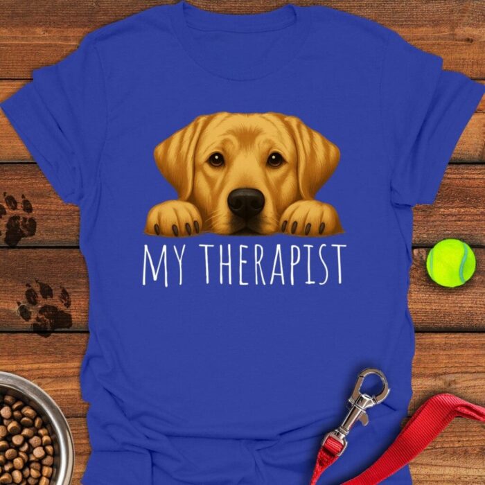 My Therapist Yellow Lab T-Shirt Dog Mom Funny Shirt Gifts For Yellow Lab Lovers