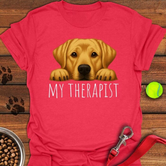 My Therapist Yellow Lab T-Shirt Dog Mom Funny Shirt Gifts For Yellow Lab Lovers