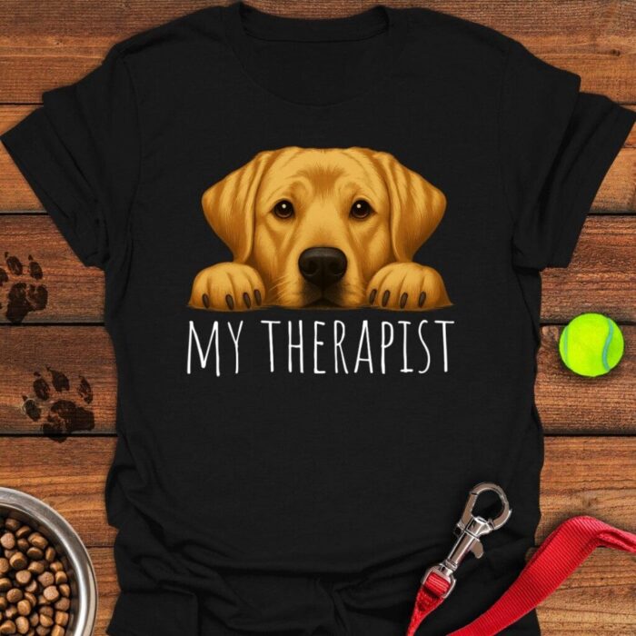 My Therapist Yellow Lab T-Shirt Dog Mom Funny Shirt Gifts For Yellow Lab Lovers