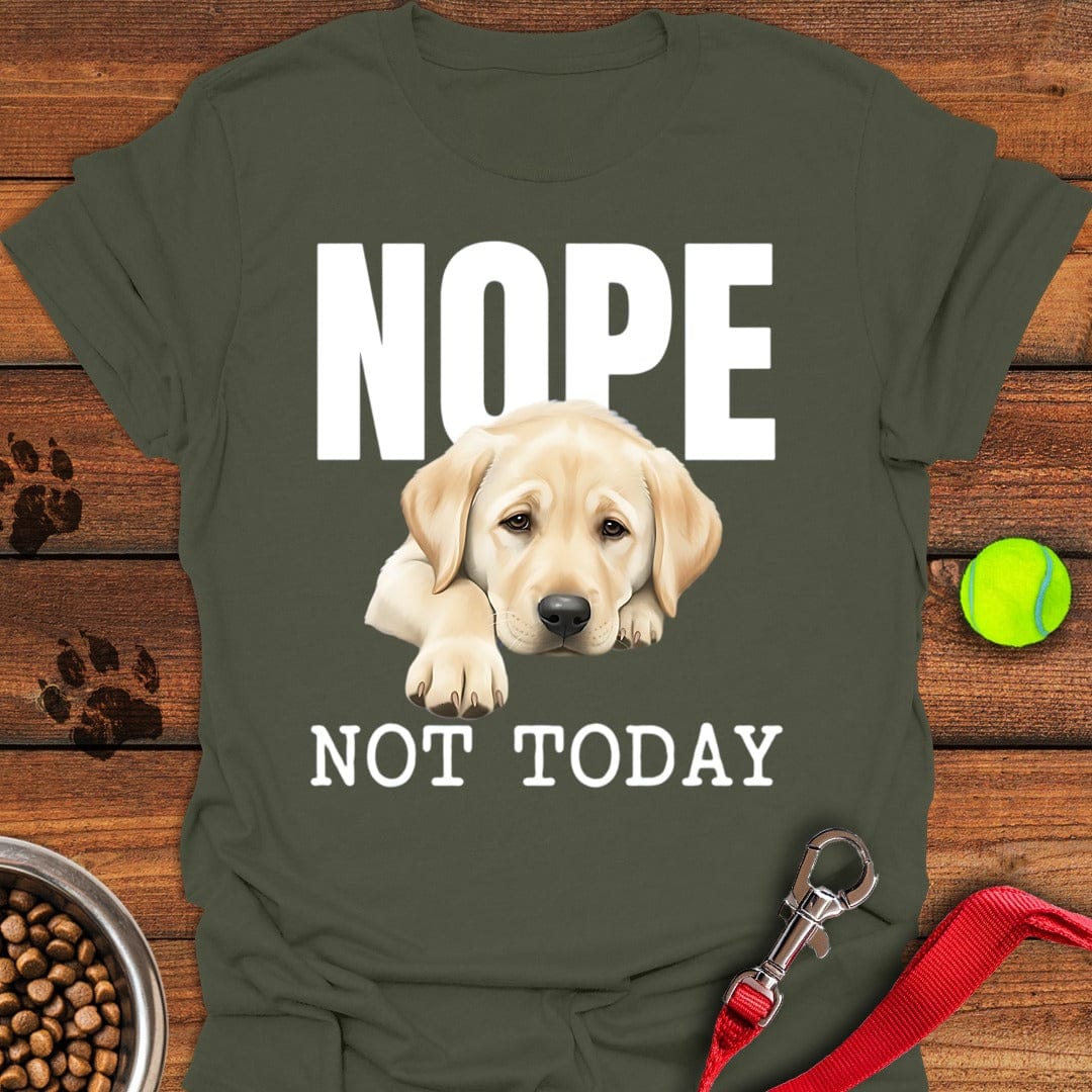 Nope Not Today Lab T-Shirt Friendly Dog Apparel Gift For Dog Lover
