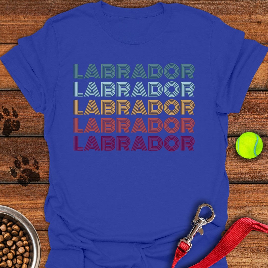 Retro Labrador T-Shirt Fancy Dog Apparel Good Gifts For Dog Lovers