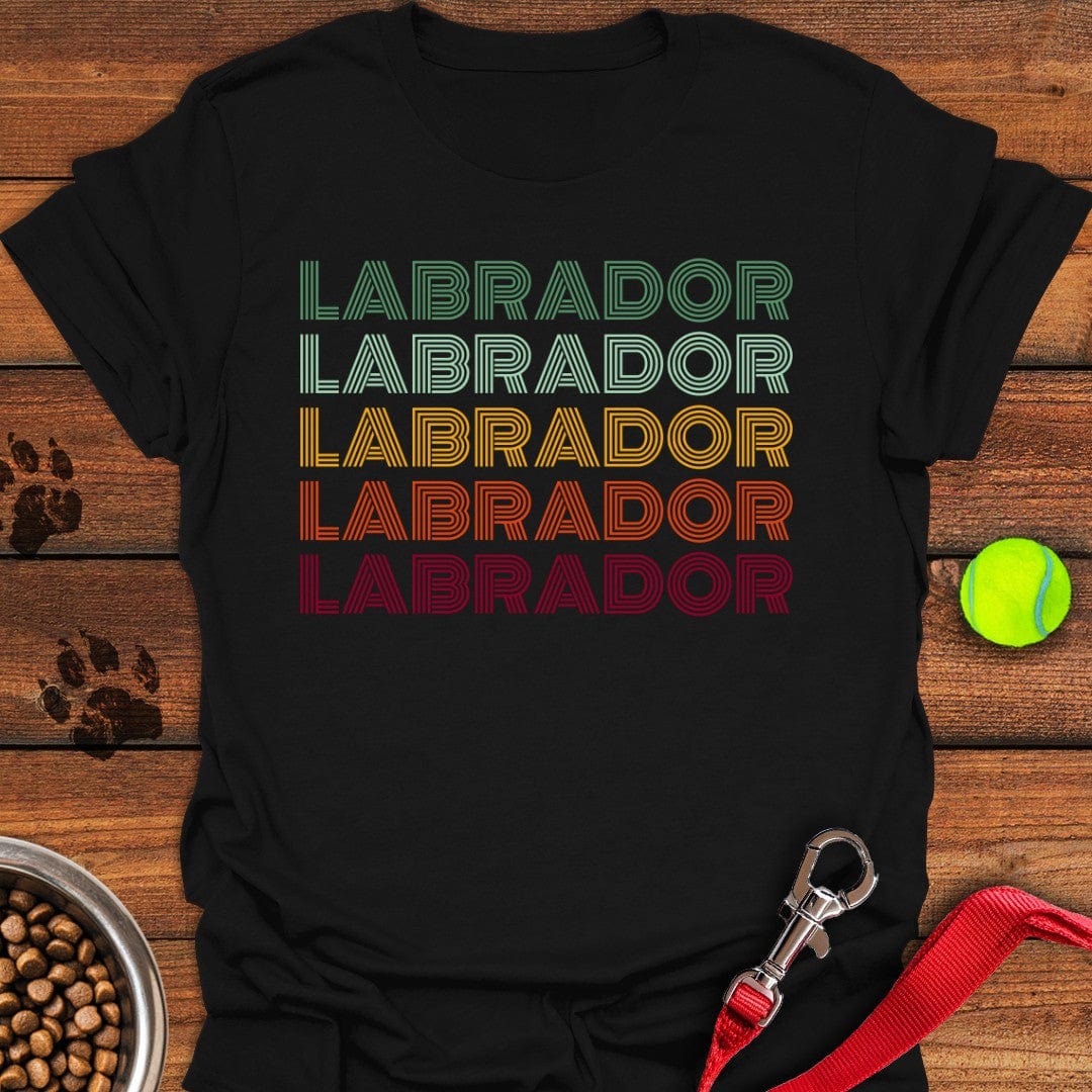 Retro Labrador T-Shirt Fancy Dog Apparel Good Gifts For Dog Lovers