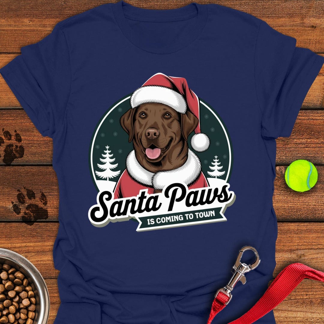 Santa Paws Labrador Christmas T-Shirt Cute Dog Clothing Great Gifts For Dog Owners