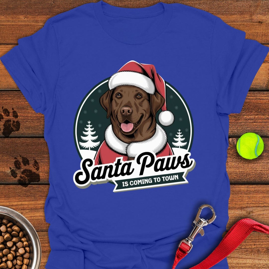 Santa Paws Labrador Christmas T-Shirt Cute Dog Clothing Great Gifts For Dog Owners