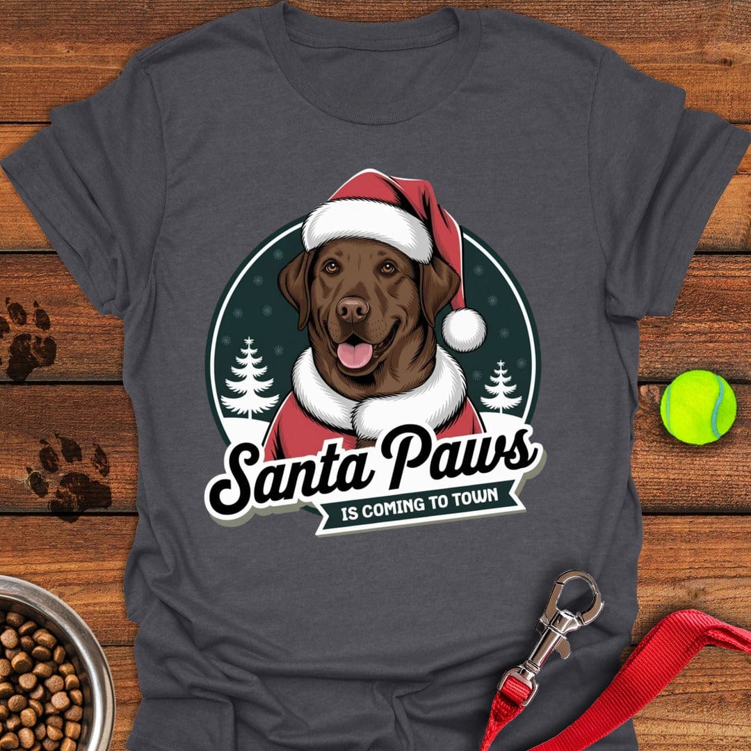 Santa Paws Labrador Christmas T-Shirt Cute Dog Clothing Great Gifts For Dog Owners