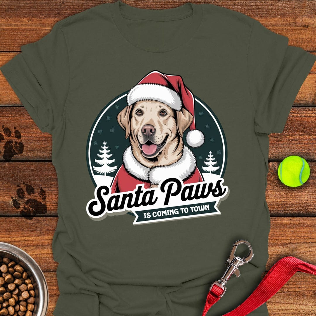 Santa Paws Labrador Christmas T-Shirt Friendly Dog Clothing Mothers Day Gift Special