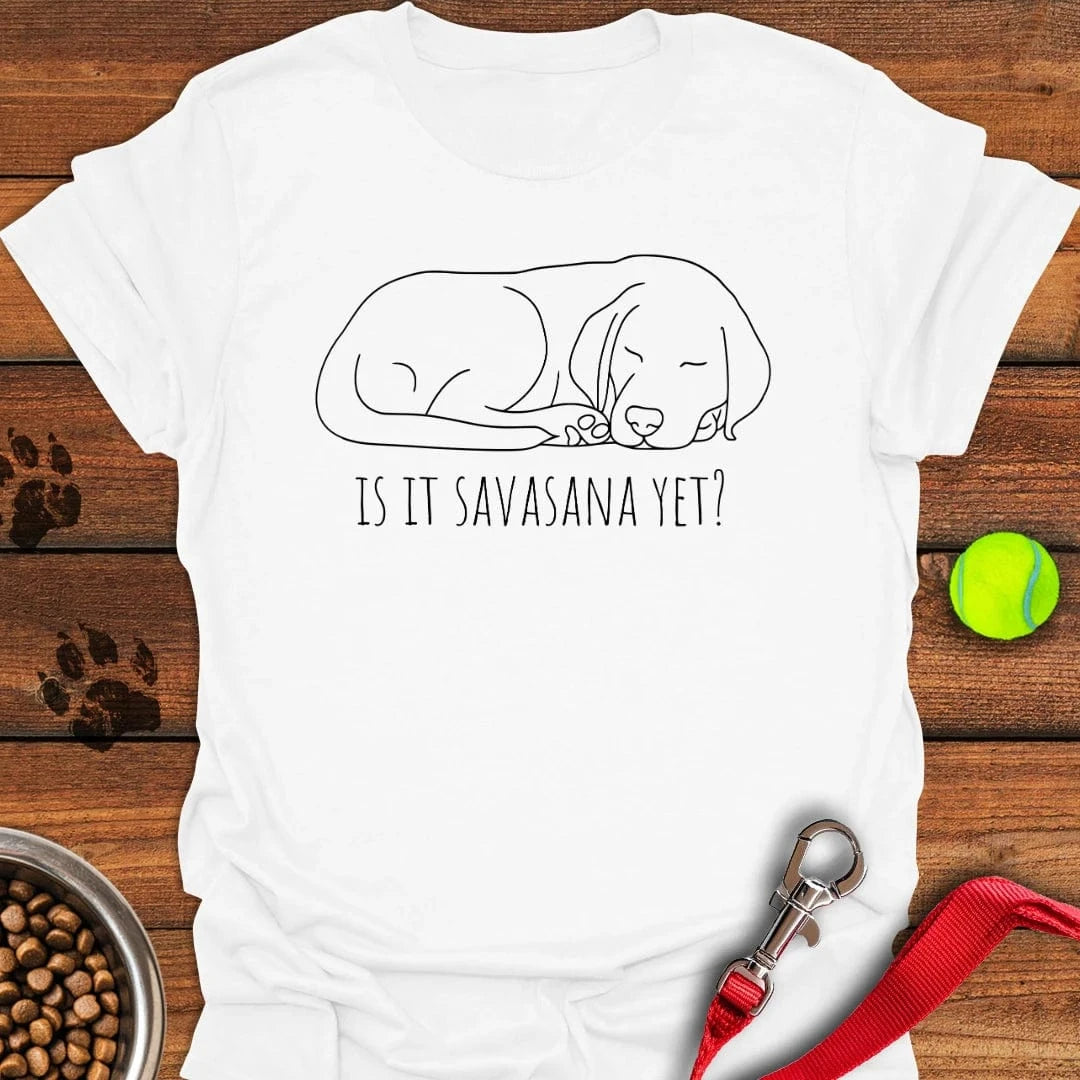 Savasana Yoga Labrador T-Shirt Classic Dog Apparel Gifts For Father In Law