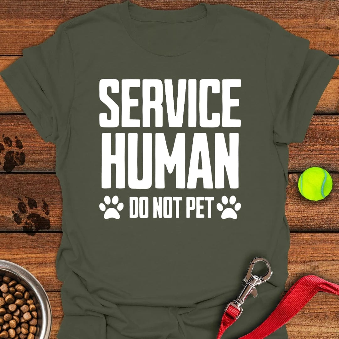 Service Human Dog T-Shirt Classic Dog Clothing Cute Gifts For Dog Lovers Owners