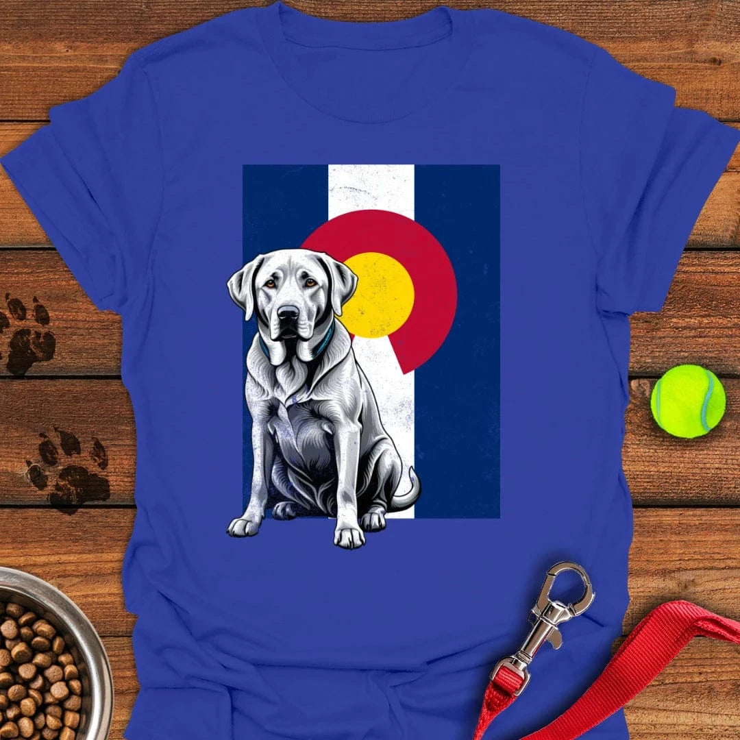 Silver Labrador Colorado Flag T-Shirt Sweet Dog Apparel Gift Ideas For Pet Lovers