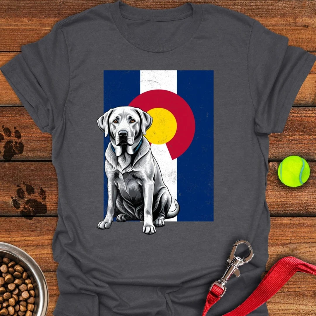 Silver Labrador Colorado Flag T-Shirt Sweet Dog Apparel Gift Ideas For Pet Lovers