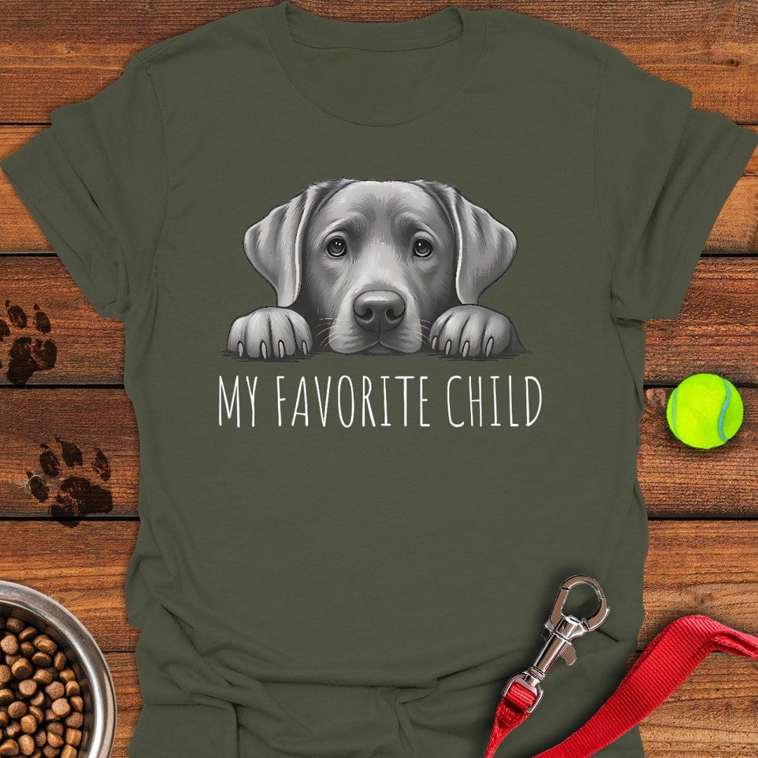 Silver Labrador Favorite Child T-Shirt Big Dog Clothes Mother's Day Presents For Daughter