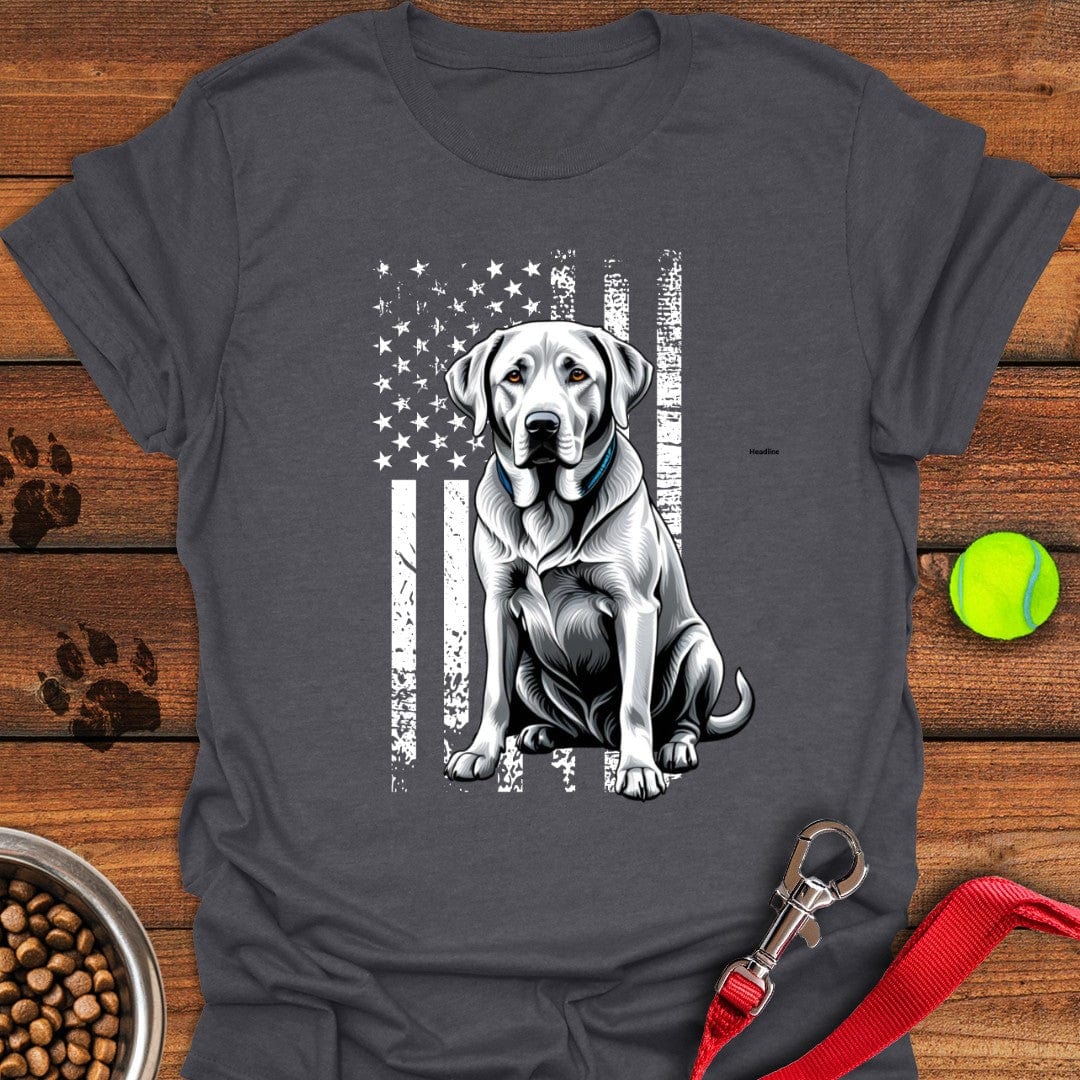 Silver Labrador USA Flag T-Shirt Wild Dog Clothes Mother's Day Presents Ideas 2025