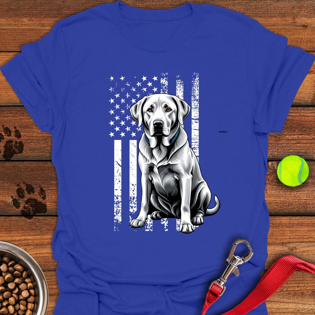 Silver Labrador USA Flag T-Shirt Wild Dog Clothes Mother's Day Presents Ideas 2025