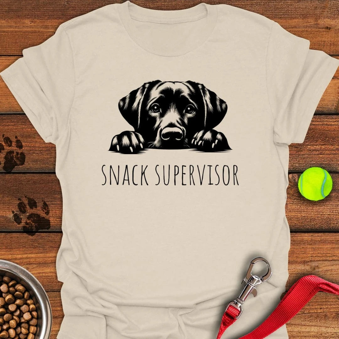 Snack Supervisor Labrador T-Shirt Fluffy Dog Apparel Best Gifts For Dad