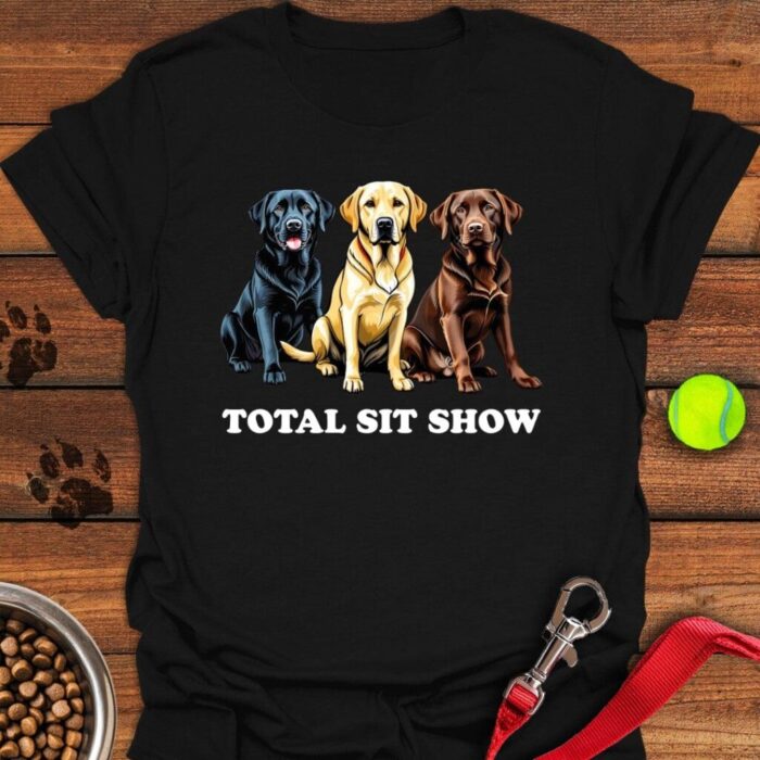 Total Sit Show Labrador T-Shirt Funny Dog Mom Shirt Gifts For Lab Lovers