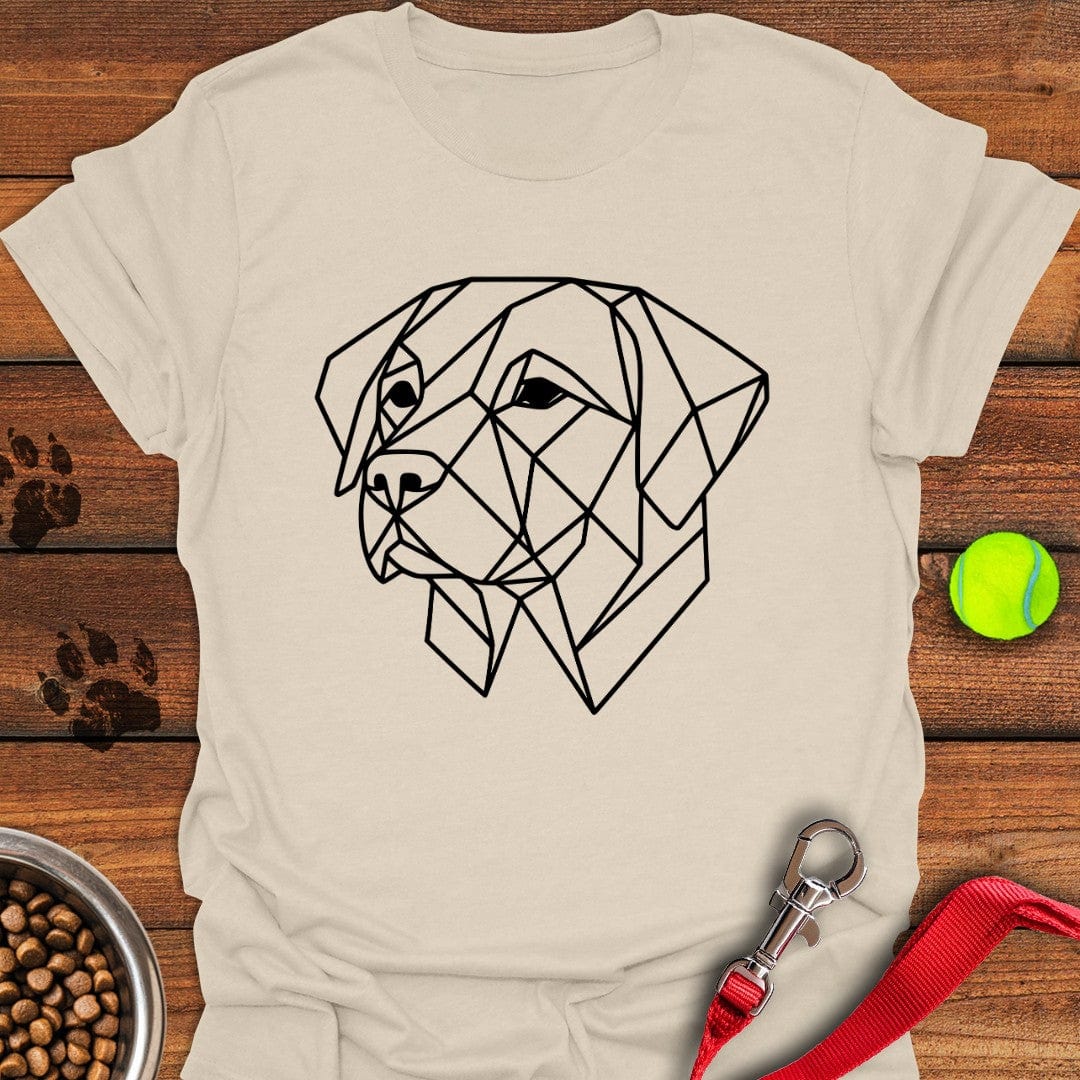 Trendy Geometrical Labrador T-Shirt Brave Dog Clothes Dog Gift Items Merch