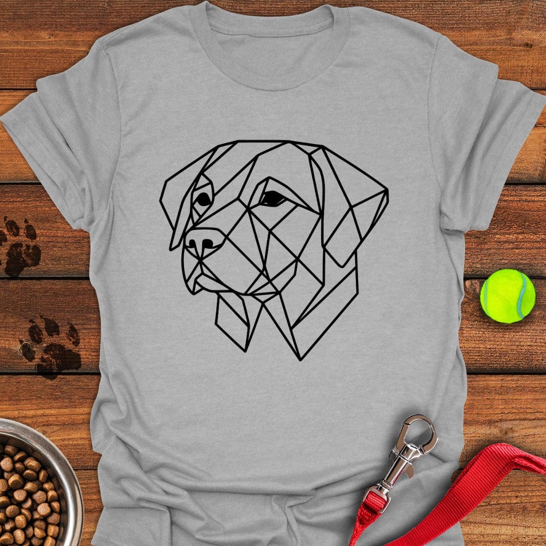 Trendy Geometrical Labrador T-Shirt Brave Dog Clothes Dog Gift Items Merch