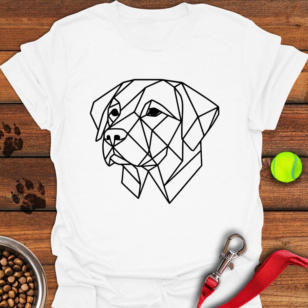 Trendy Geometrical Labrador T-Shirt Brave Dog Clothes Dog Gift Items Merch