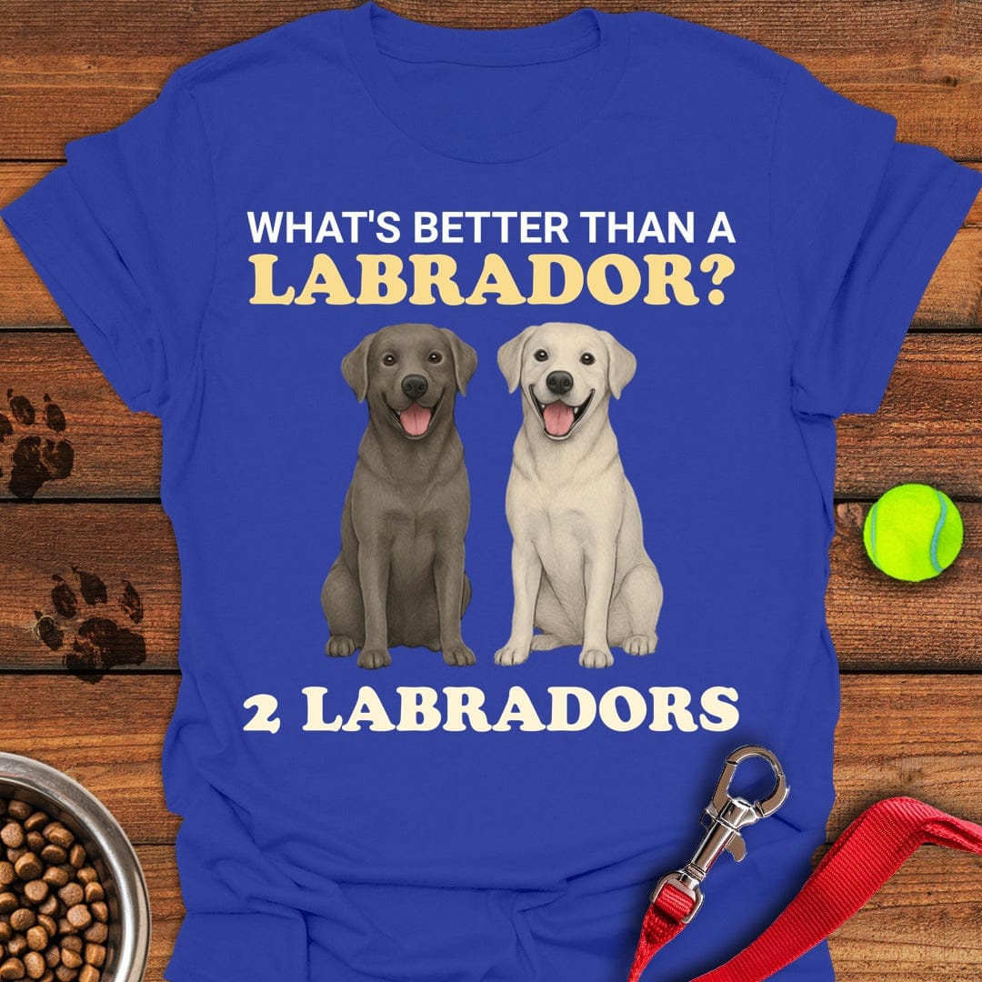 Two Silver Labs T-Shirt Stylish Dog Apparel Mother's Day Delivery Gifts