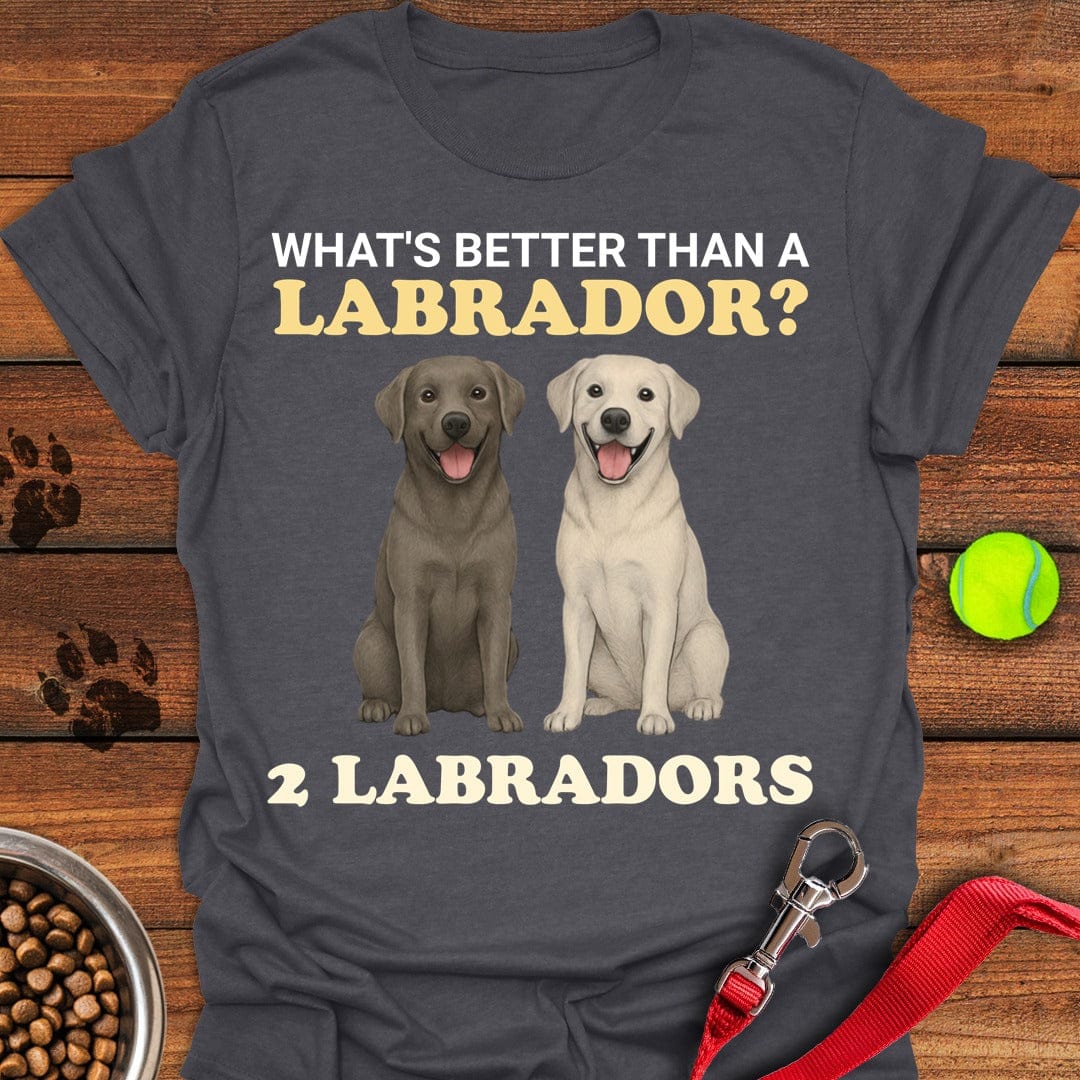 Two Silver Labs T-Shirt Stylish Dog Apparel Mother's Day Delivery Gifts