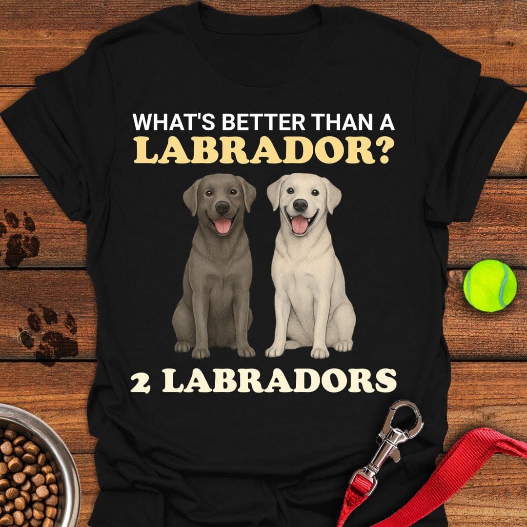 Two Silver Labs T-Shirt Stylish Dog Apparel Mother's Day Delivery Gifts