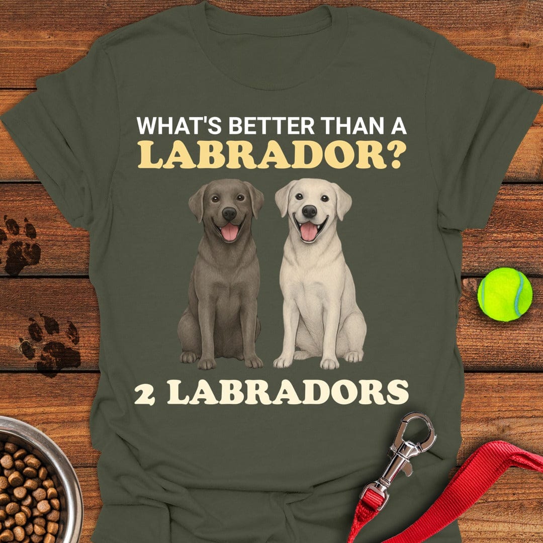 Two Silver Labs T-Shirt Stylish Dog Apparel Mother's Day Delivery Gifts